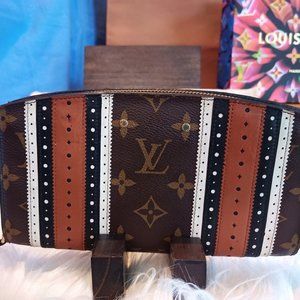 RARE! Limited Edition LV Brogue Steamer Pochette Voyage Zippy Wallet